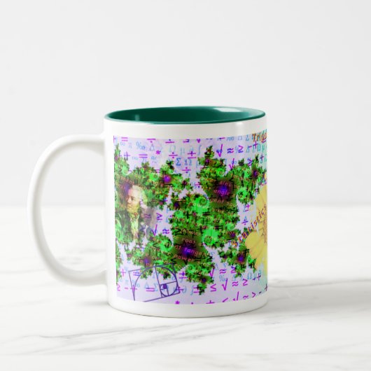 Mathe-Thema-Tasse Zweifarbige Tasse (Links)