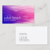 Mathe-Tutor-elegante bunte Wolken Visitenkarte (Vorne/Hinten)