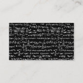 Mathe-Tutor-hellgraue Mathe-Formeln Visitenkarte (Rückseite)