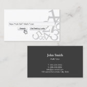 Mathe-Tutor-kreatives SuchBar Visitenkarte (Vorne/Hinten)