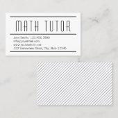 Mathe-Tutor Minimalistisch Visitenkarte (Vorne/Hinten)