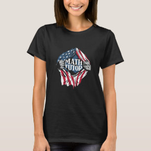Mathe-Tutor Uns Flagge Schule Lehrer Lehrer Mathe T-Shirt
