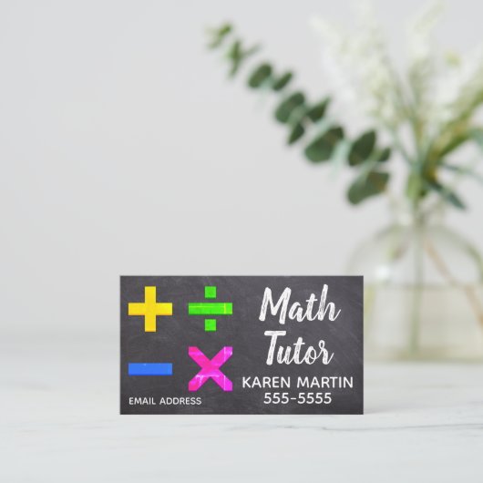 Mathe-Tutor Visitenkarte (Stehend Vorderseite)