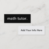 Mathe-Tutor-Visitenkarte Mini Visitenkarte (Vorne/Hinten)