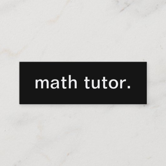 Mathe-Tutor-Visitenkarte Mini Visitenkarte (Vorderseite)