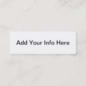 Mathe-Tutor-Visitenkarte Mini Visitenkarte (Rückseite)