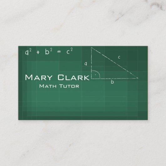 Mathe-Tutor-Visitenkarte Visitenkarte (Vorderseite)