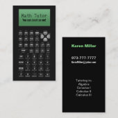 Mathe-Tutor-Visitenkarten Visitenkarte (Vorne/Hinten)