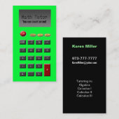 Mathe-Tutor-Visitenkarten Visitenkarte (Vorne/Hinten)