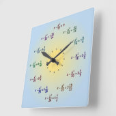 Mathe-Uhr (AM-PM) Quadratische Wanduhr (Winkel)