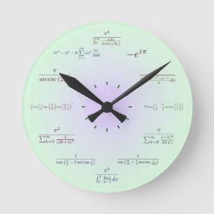 Mathe-Uhr Runde Wanduhr