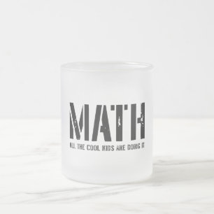 Mathe und coole Kinder Mattglastasse