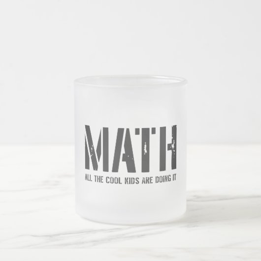 Mathe und coole Kinder Mattglastasse (Mittel)