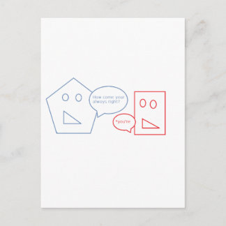 Mathe und English Pub Postkarte