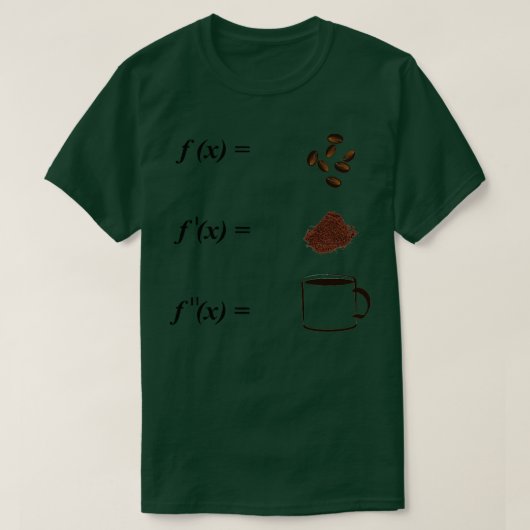 Mathe und Kaffee T-Shirt (Design vorne)