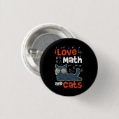 Mathe und Katzen Button (Vorne & Hinten)