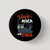 Mathe und Katzen Button (Vorderseite)