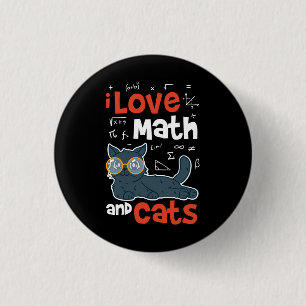 Mathe und Katzen Button