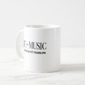 Mathe und Musik _bewegen mich maßlos Kaffeetasse (Vorderseite Links)