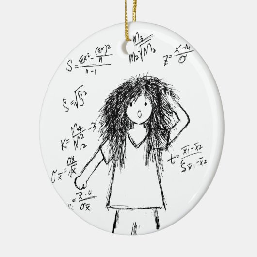 Mathe-Verrücktheit Keramik Ornament (Links)