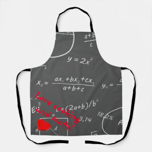 Mathe-Wandtafel Liebe Kochen und Mathe Schürze