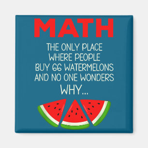Mathe Wassermelone Berechnung Witz Lehrer Magnet