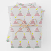 Mathe-Weihnachtsbäume Geschenkpapier Set (Beispiel)