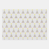 Mathe-Weihnachtsbäume Geschenkpapier Set (Vorderseite)