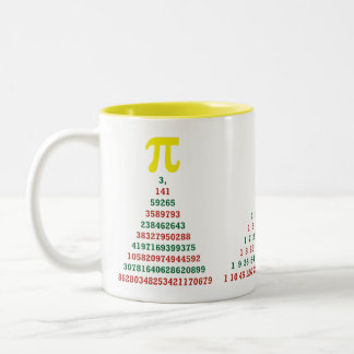 Mathe-Weihnachtsbäume Zweifarbige Tasse