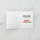 Mathe-Weihnachtskarte Feiertagskarte (Innenseite)