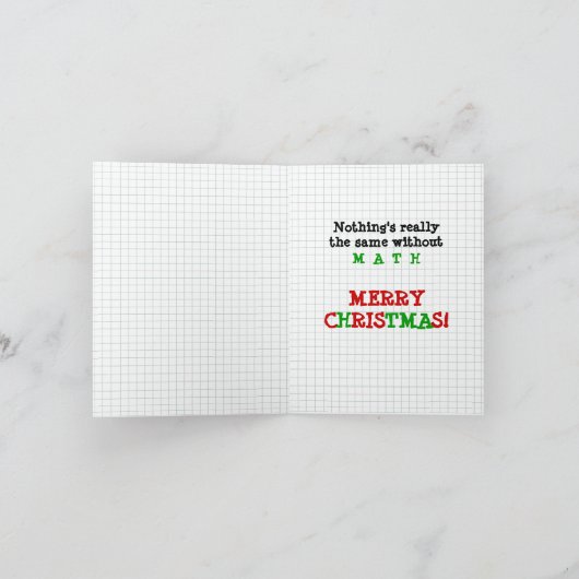 Mathe-Weihnachtskarte Feiertagskarte (Innenseite)