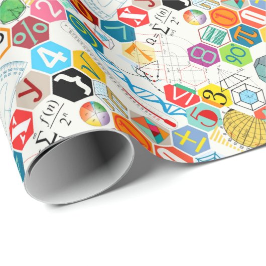 Mathe (weiß) geschenkpapier (Rolleneckpunkt)