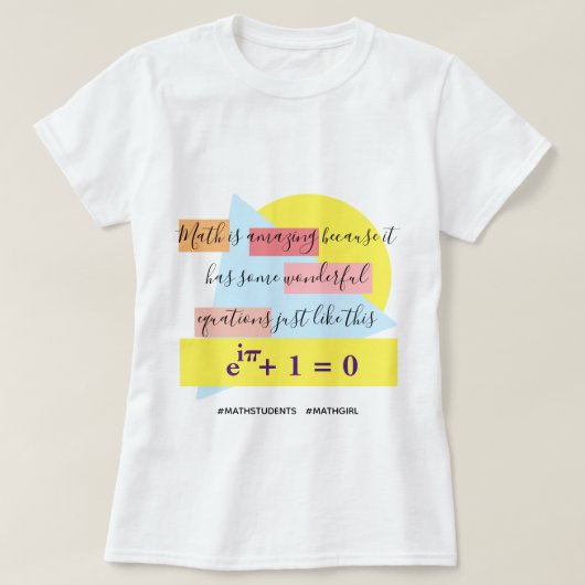 Mathe Wonderful Equation T - Shirt (Design vorne)