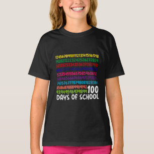 Mathe Zahlen 100. Schultag Lehrer Kinder T-Shirt