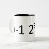 Mathegeek-Tasse: I PU mit 8 Summen Zweifarbige Tasse (Vorderseite Links)