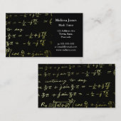 Mathegleichungstafelmathetutor/-lehrer Visitenkarte (Vorne/Hinten)