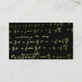 Mathegleichungstafelmathetutor/-lehrer Visitenkarte (Rückseite)