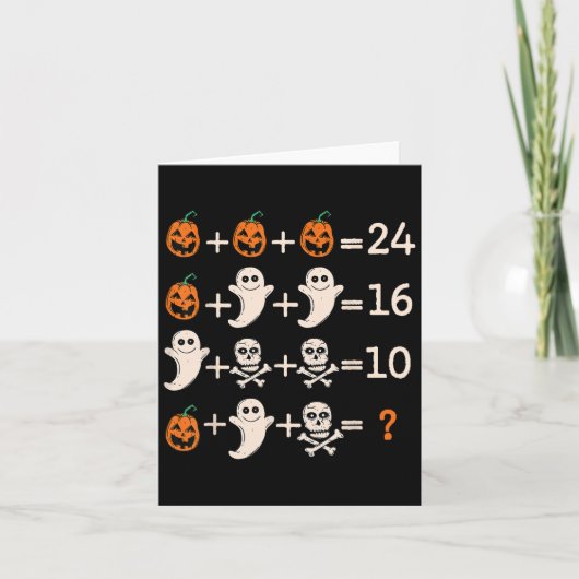 Mathelehrer Halloween Algebra Operation Mathemati Karte (Vorderseite)