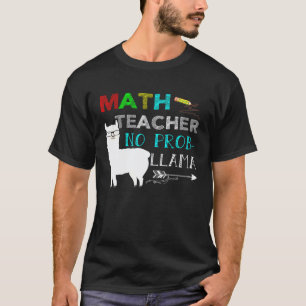 Mathelehrer kein Pro-Llama zurück zur Schule T-Shirt