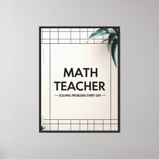 Mathelehrer Leinwanddruck (Vorderseite)
