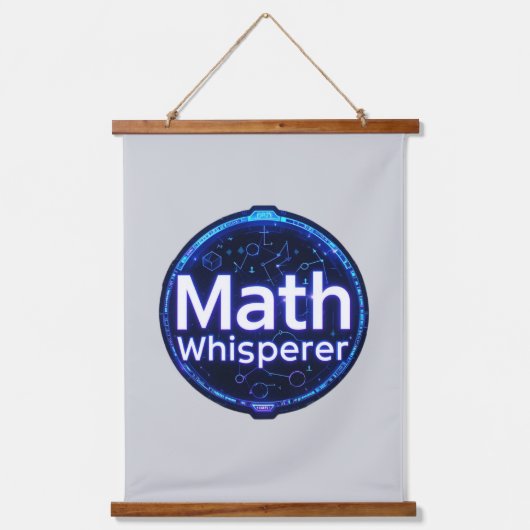 Mathelehrer Math Whisperer Wandteppich Mit Holzrahmen (Vorderseite)