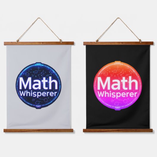 Mathelehrer Math Whisperer Wandteppich Mit Holzrahmen (Doppelt)