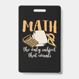 Mathelehrer Mathe Das Einzige Fach Ausweis