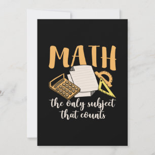 Mathelehrer Mathe Das Einzige Fach Einladung