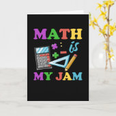 Mathelehrer, Mathe ist mein Jam, lustige Mathemati Karte (Gelbe Blume)