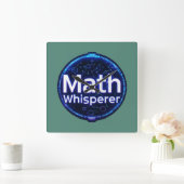Mathelehrer Matheflüsterer Quadratische Wanduhr (Zuhause)