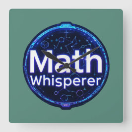 Mathelehrer Matheflüsterer Quadratische Wanduhr
