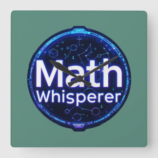 Mathelehrer Matheflüsterer Quadratische Wanduhr