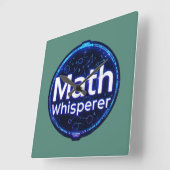 Mathelehrer Matheflüsterer Quadratische Wanduhr (Winkel)