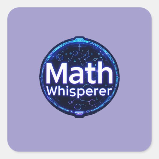 Mathelehrer Matheflüsterer Quadratischer Aufkleber (Vorderseite)